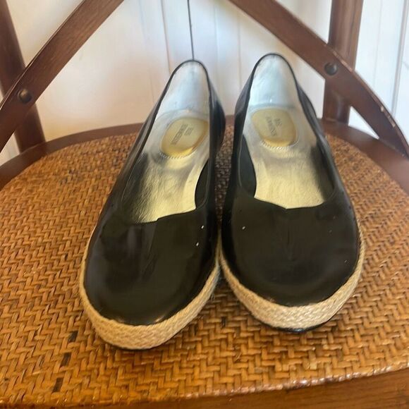 Ros Hommerson Envy black leather espadeille wedge heel 9 - Picture 5 of 13